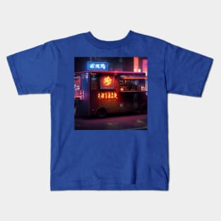 Cyberpunk Tokyo Ramen Food Truck Kids T-Shirt